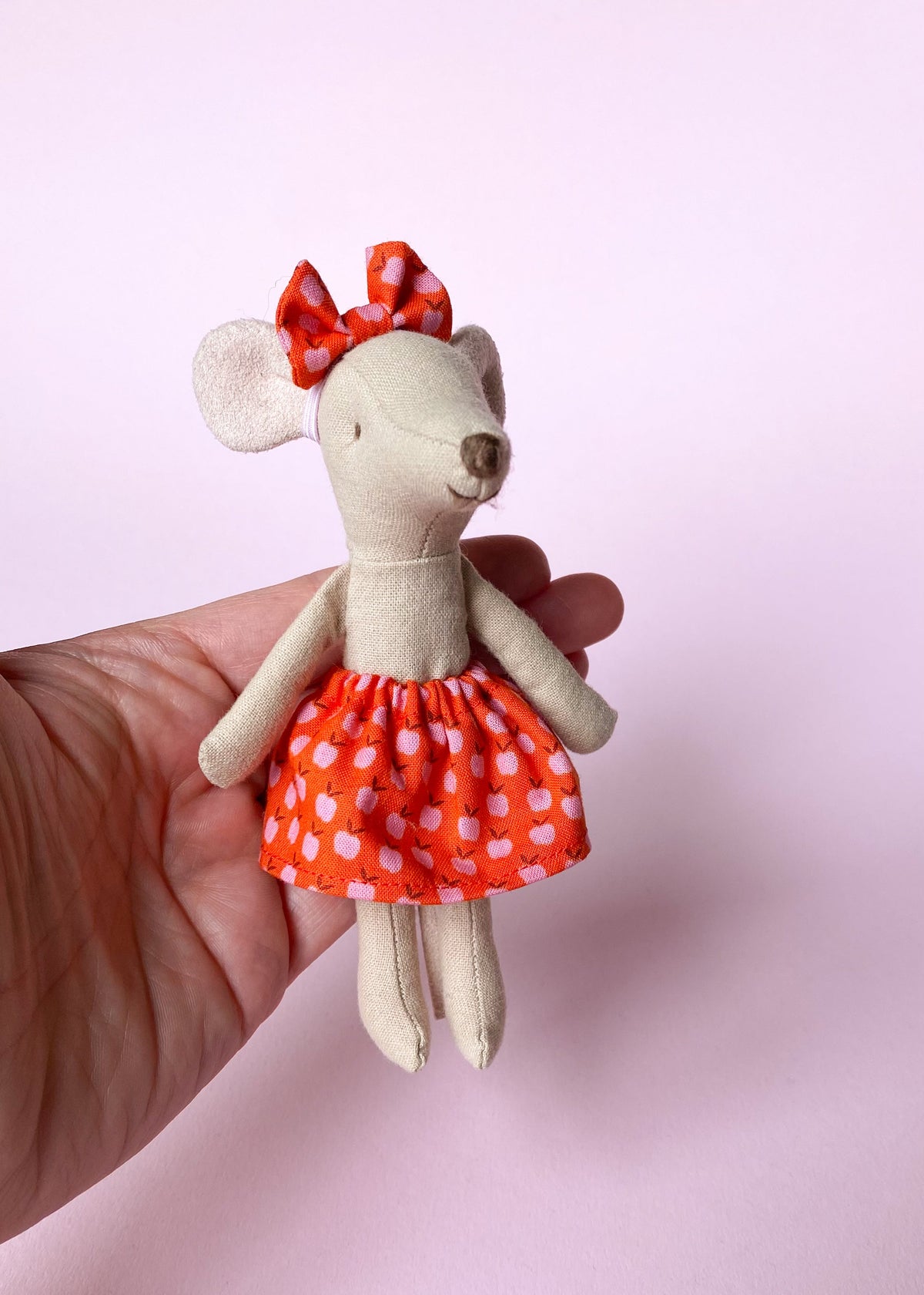 Headband with bow apples for mouse