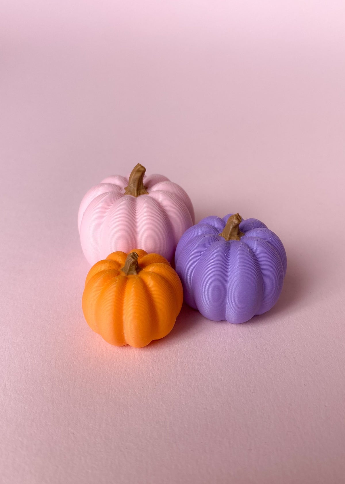 Set of 3 miniature pumpkins in assorted colors