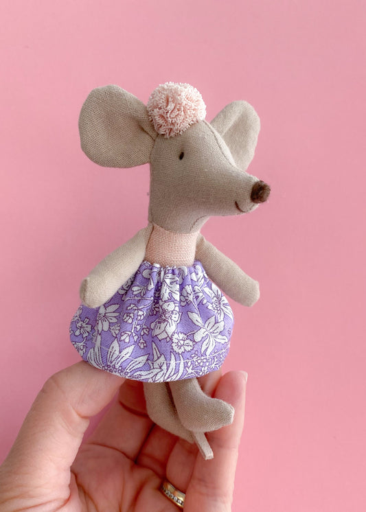 Maileg mouse Liberty Emily Belle lilac skirt
