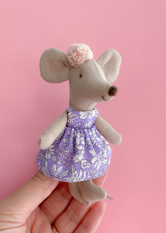 Maileg mouse Liberty Emily Belle lilac dress