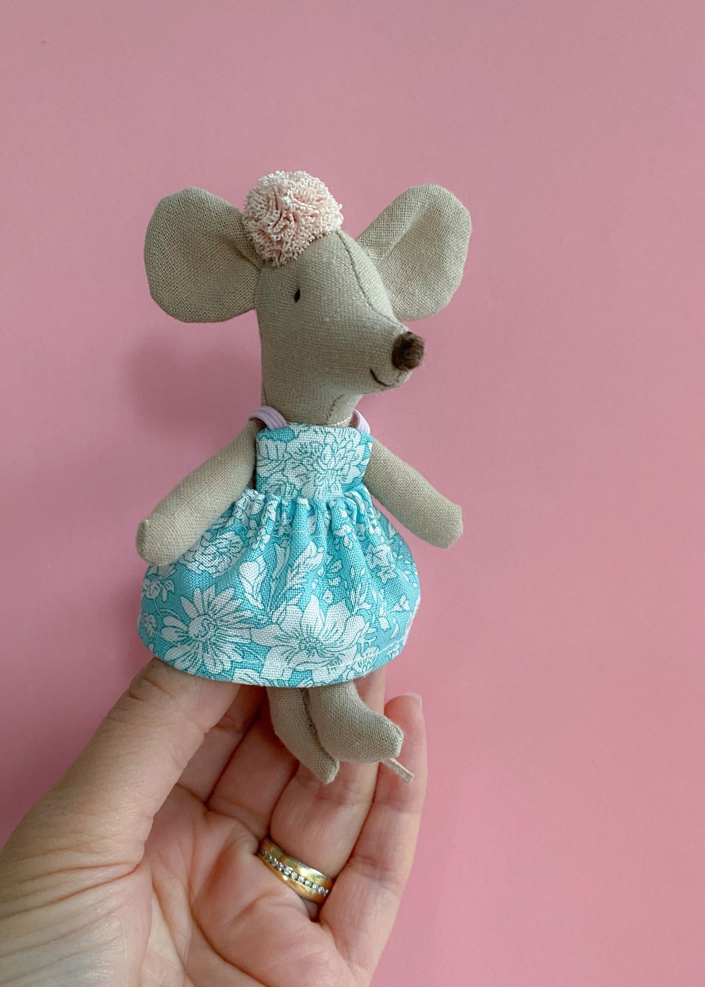 Maileg mouse Liberty Emily Belle aqua blue dress
