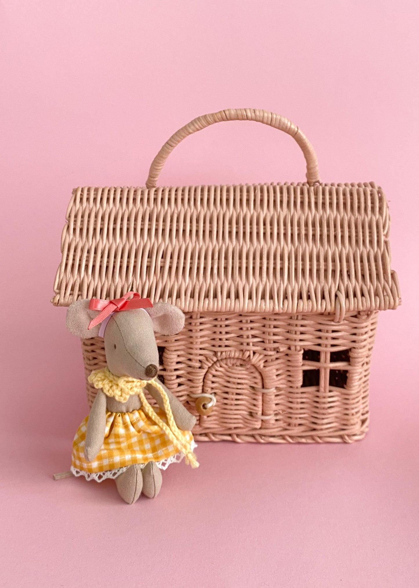 Maileg mouse Yellow outfit with collar