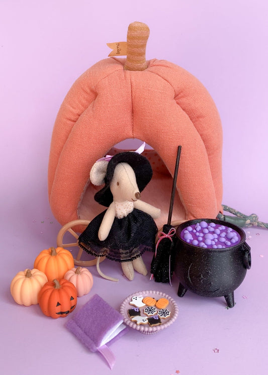 Miniature book made of lilac felt