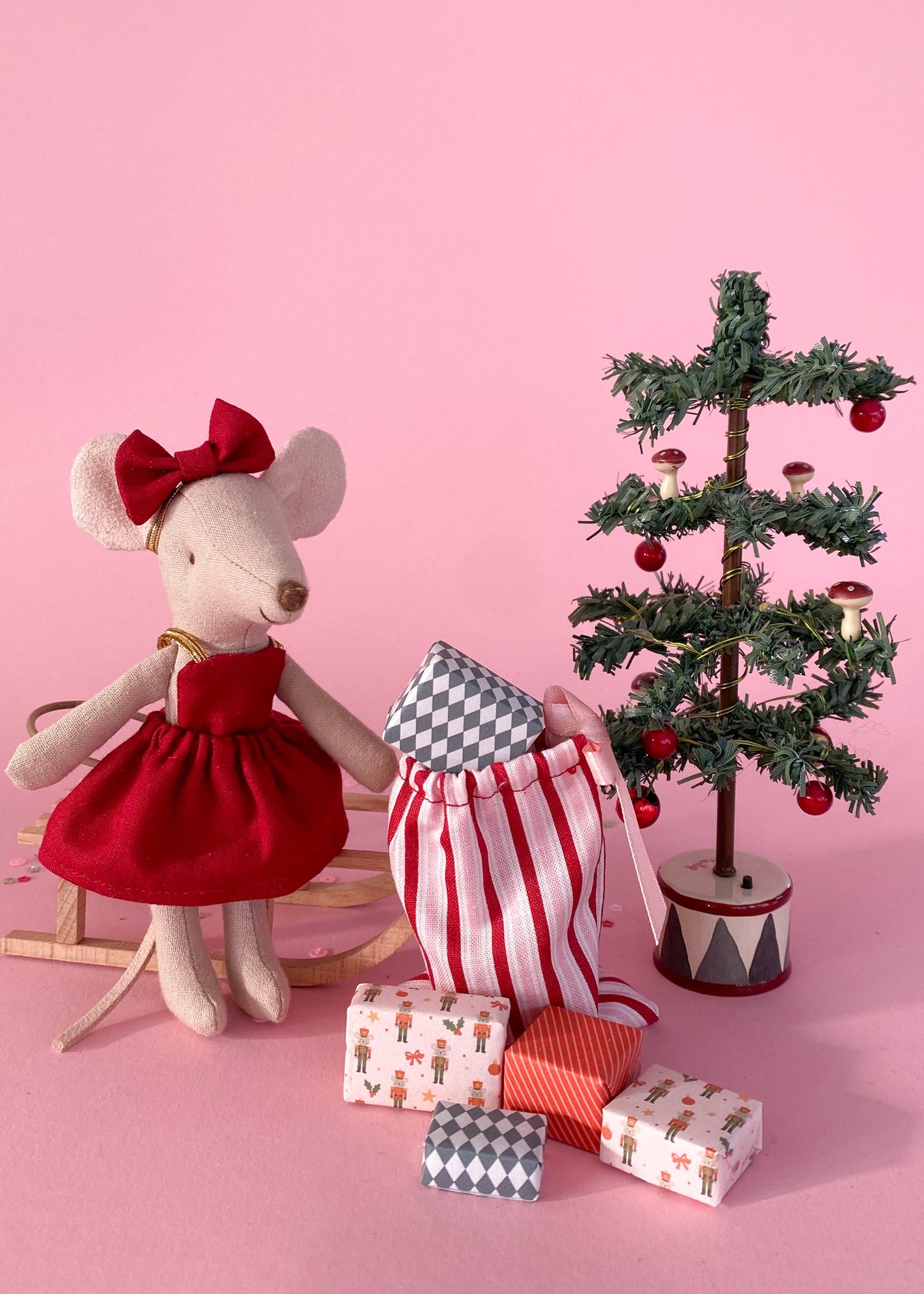 Santa's Christmas sack miniature