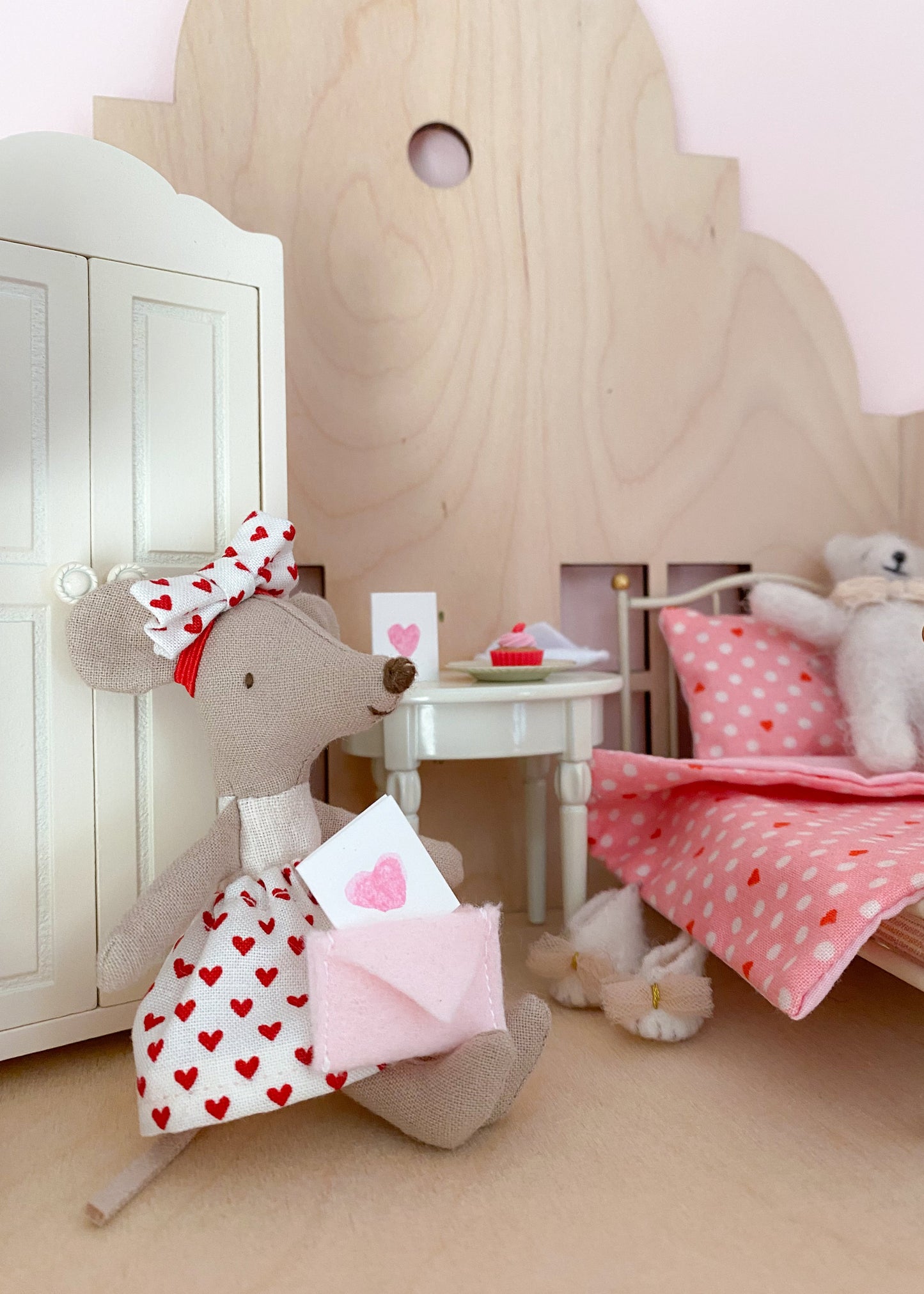 Envelop met hartjes kaartje miniatuur