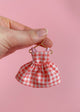 Jurkje roze gingham voor muis