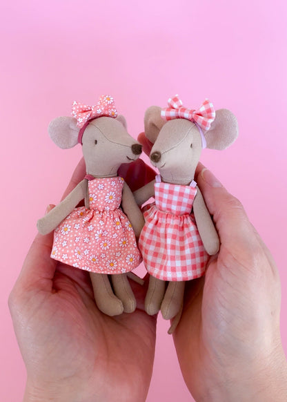 Dress pink floral for Maileg mouse