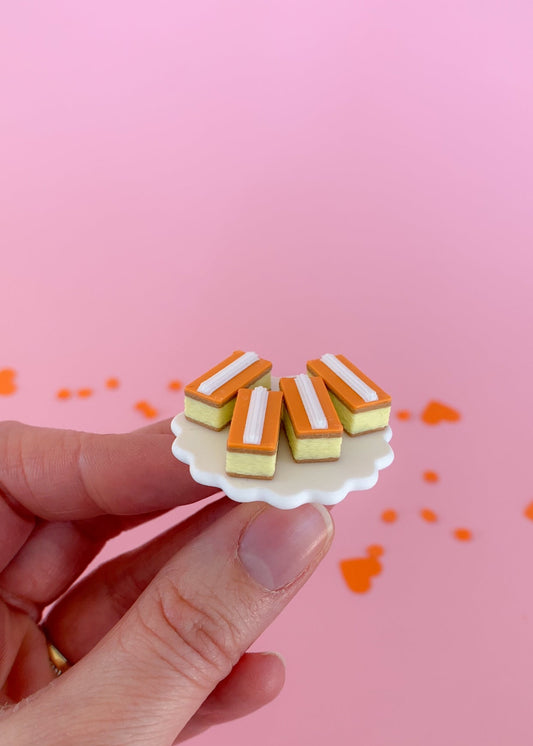 Miniature orange cream puffs 