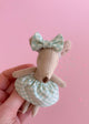Haarband met strik mintgroen gingham voor muis