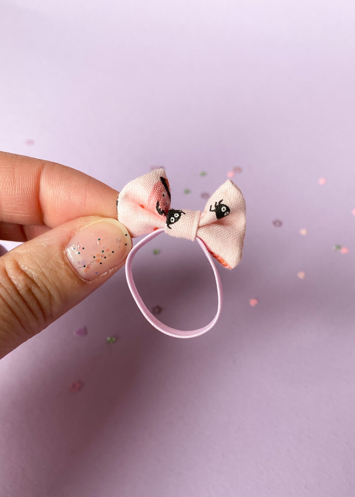 Headband with bow Halloween pink for mouse