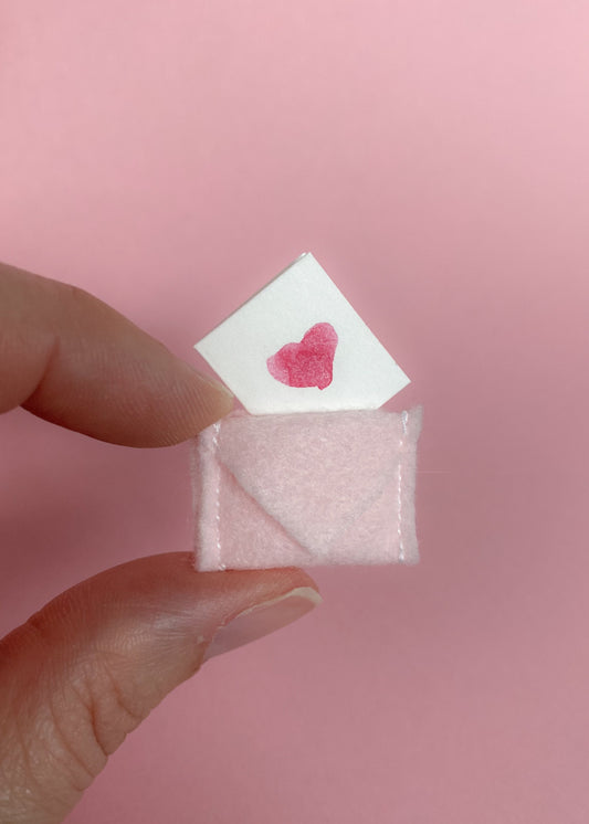 Miniature Envelope and Heart Card