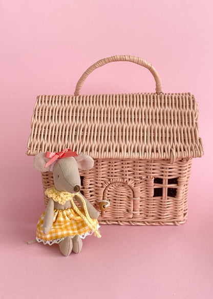Maileg mouse Yellow outfit with collar