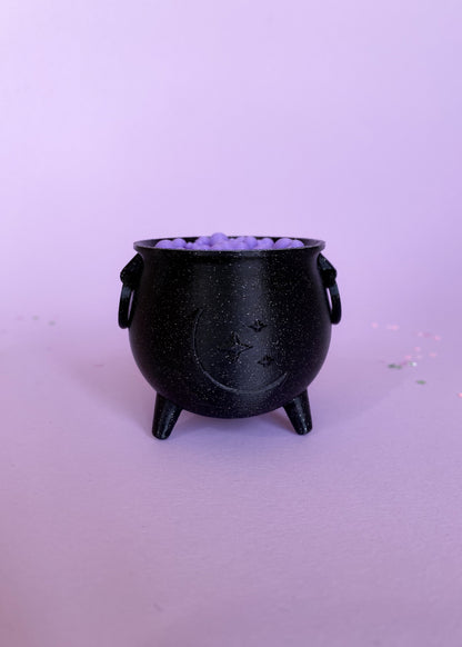 Miniatuur ketel glitter zwart