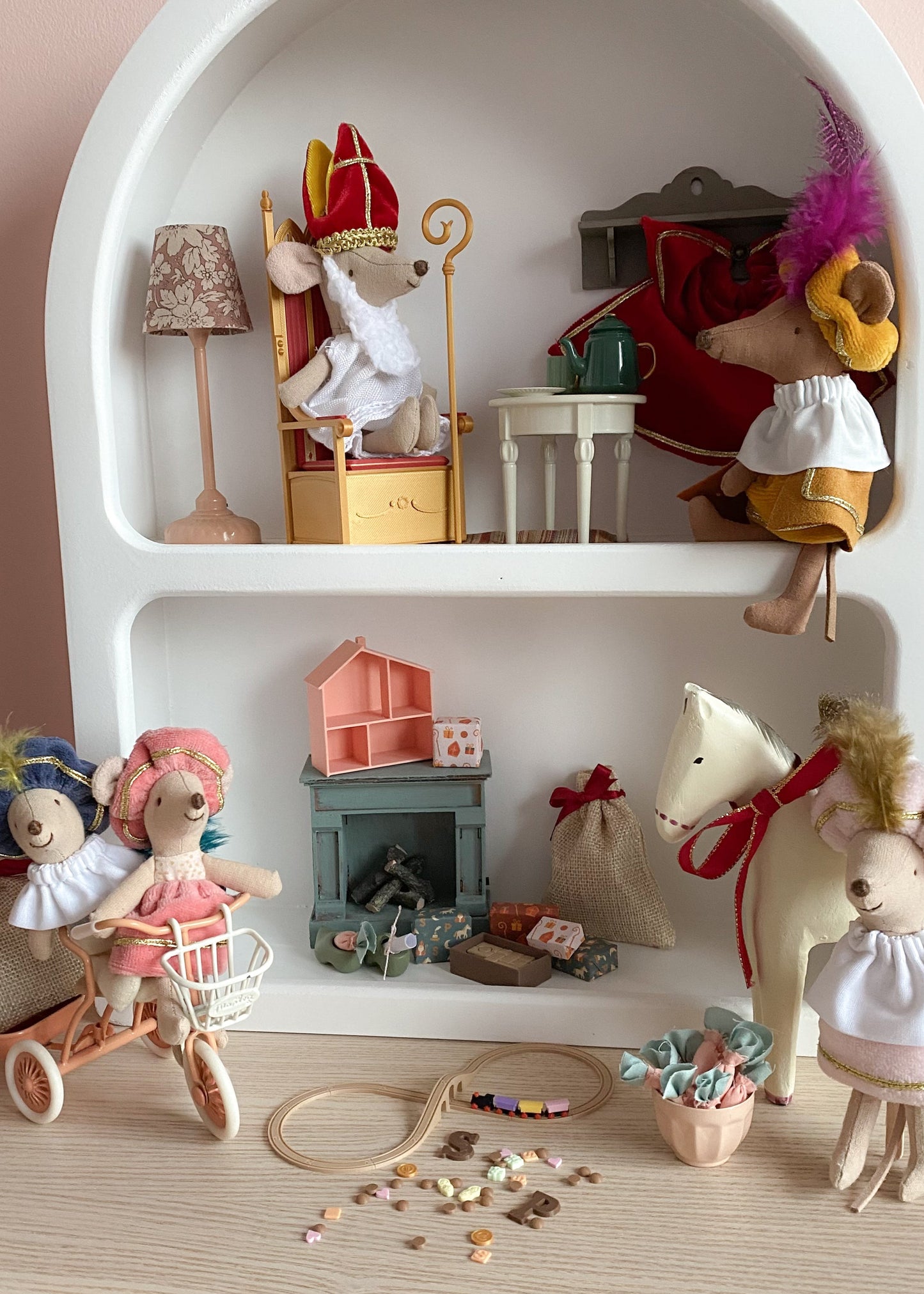 Nostalgic wooden train set