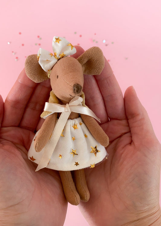 Golden Christmas outfit for Maileg mice