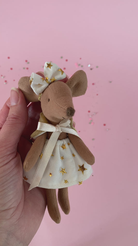 Golden Christmas outfit for Maileg mice